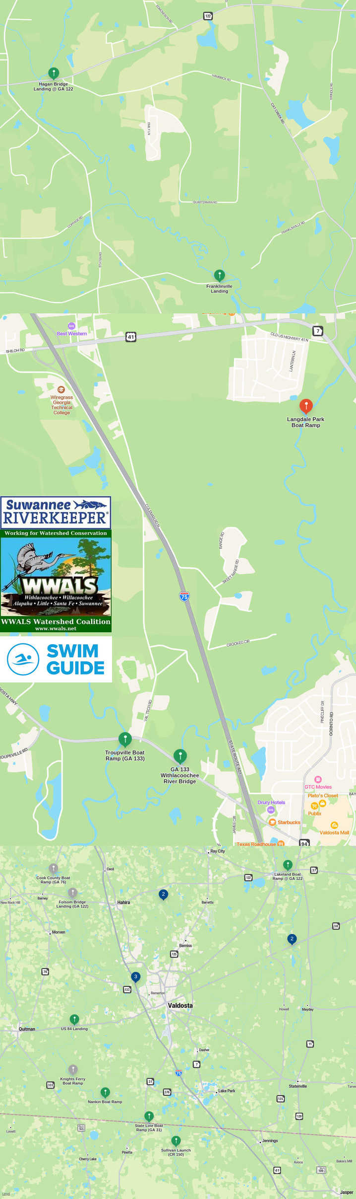 Map: Mostly clean rivers, Swim Guide 2023-10-19