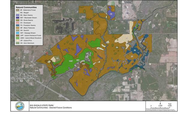 Natural Communities, Desired Future Conditions, Big Shoals Maps Page 3