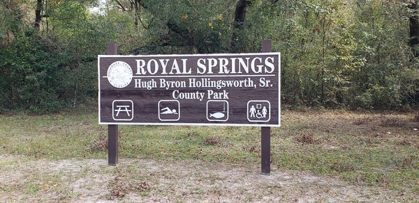 Royal Springs Ramp Sign, Suwannee River @ 157 Drive 2023-10-26