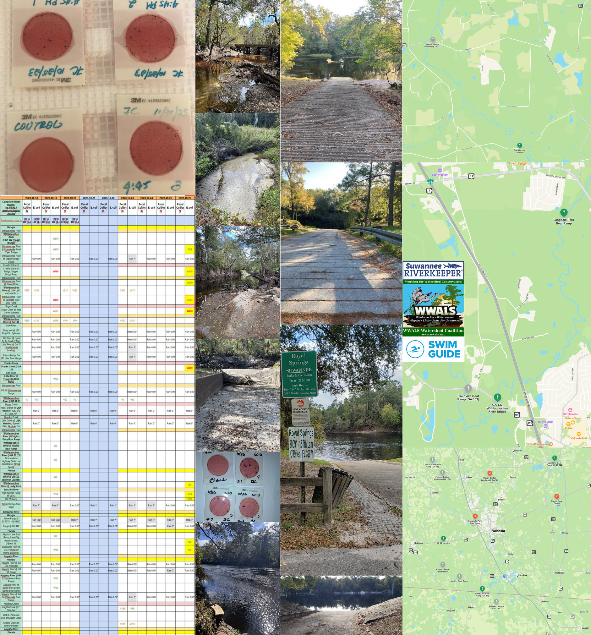 Chart, Rivers, Swim Guide Map 2023-10-26