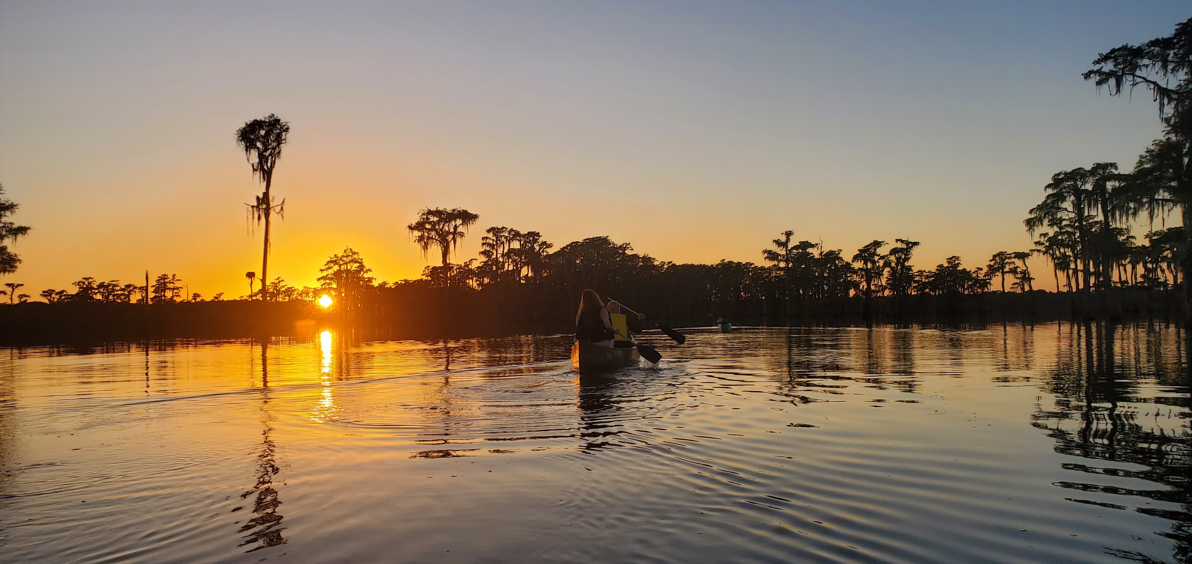 Sunsetting canoe