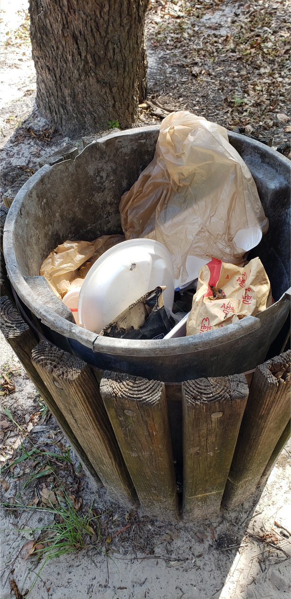 Trashcan, Royal Springs Ramp, Suwannee River @ 157 Drive 2023-11-02