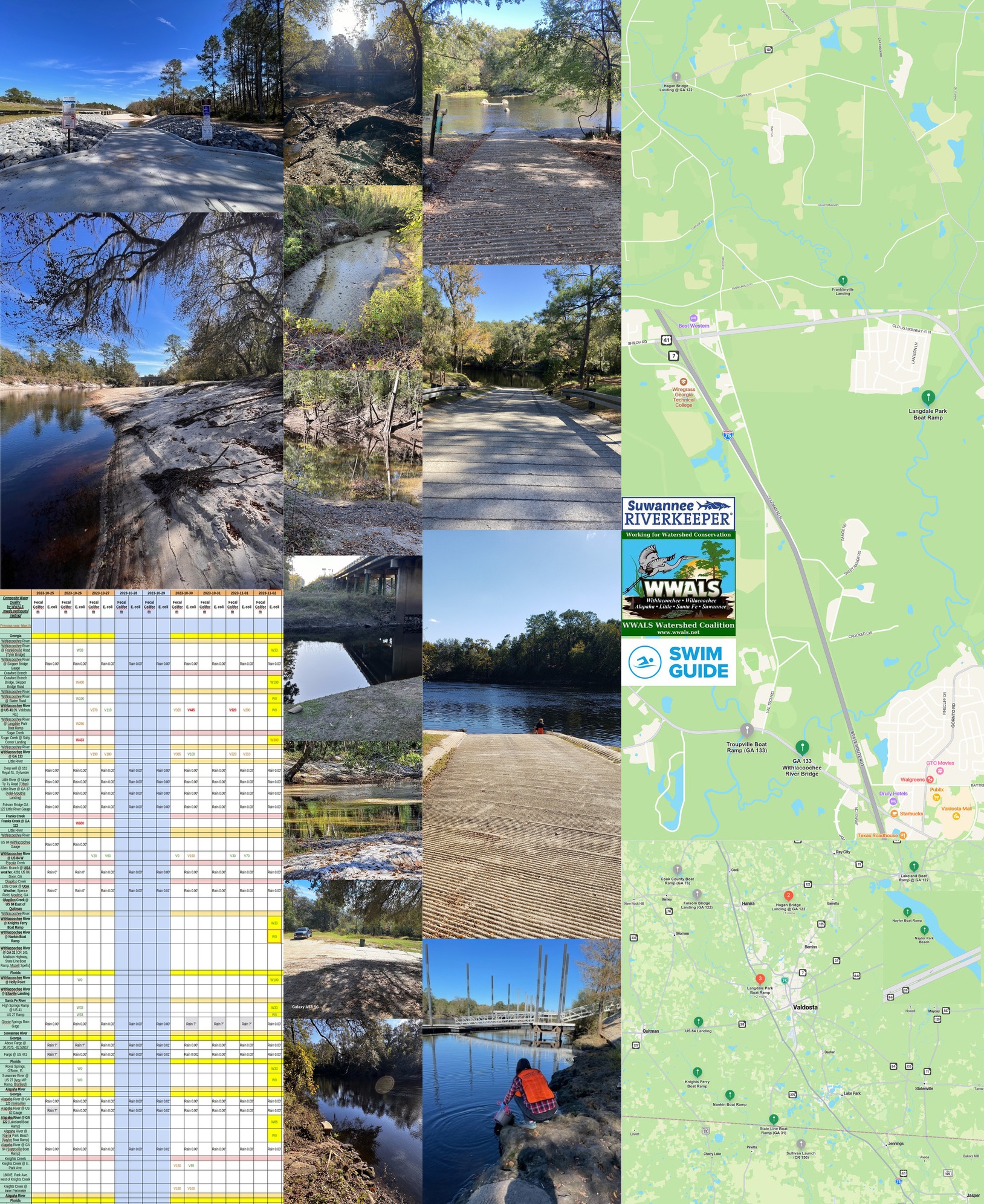 Chart, Rivers, Swim Guide Map 2023-11-02