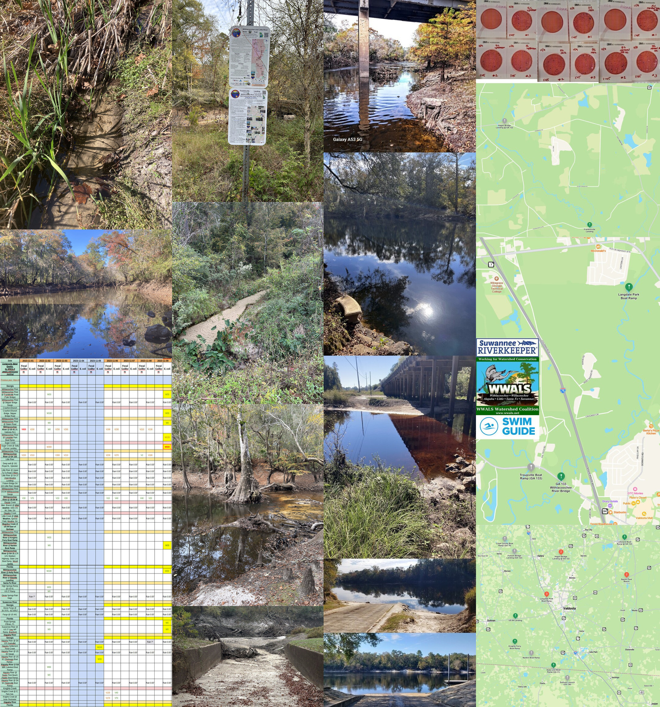 Chart, Rivers, Swim Guide Map 2023-11-09