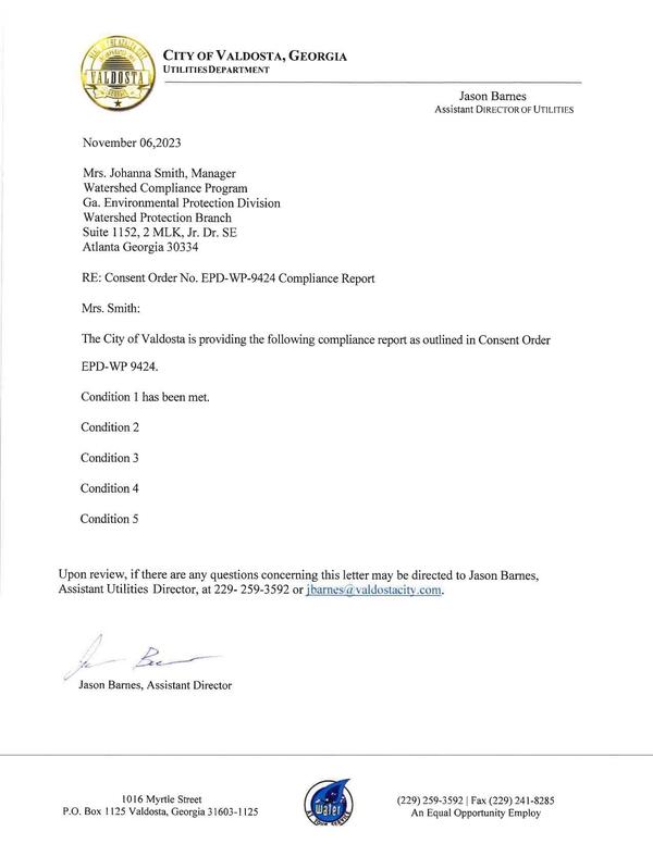 [Valdosta Utilities Cover letter 2023-11-06]