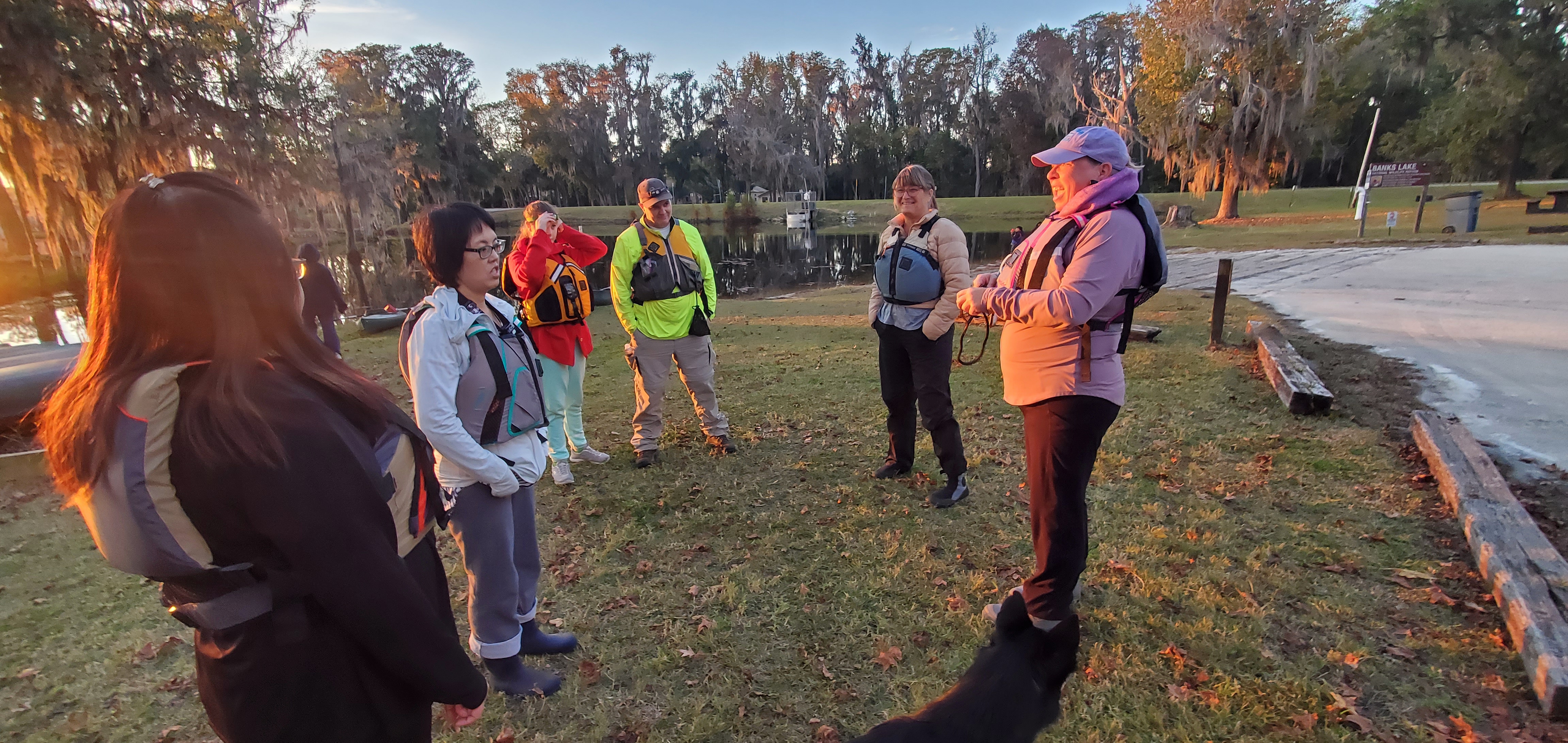 Kimberly Godden Tanner gives the Safety lecture