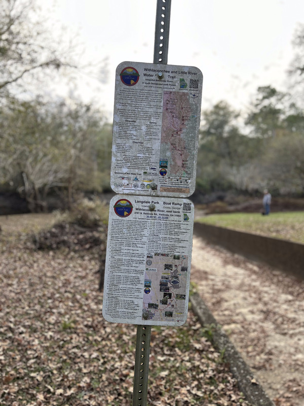 Langdale Park Boat Ramp Sign, Withlacoochee River @ North Valdosta Road 2023-11-30