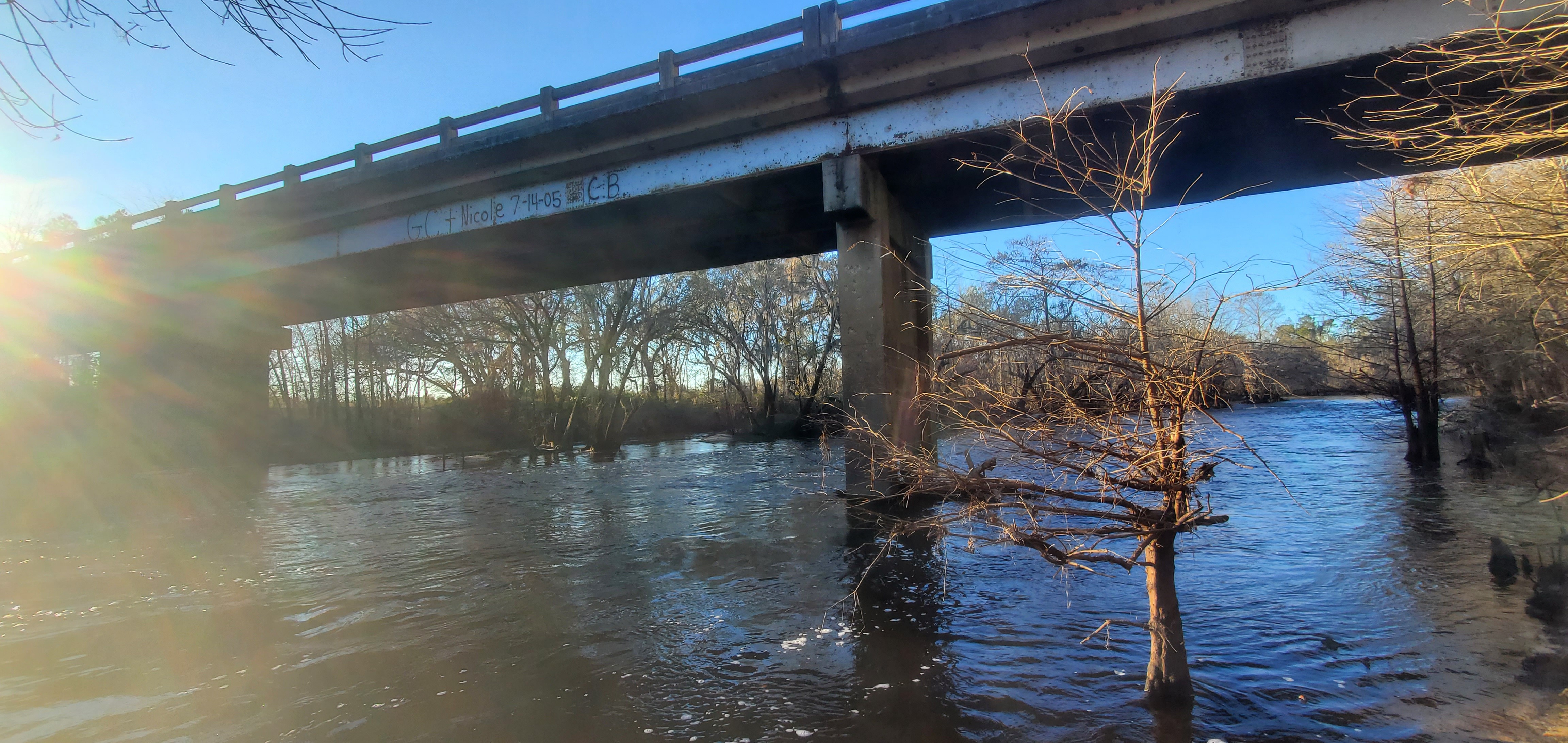 Nankin Boat Ramp Bridge, Withlacoochee River @ Clyattville-Nankin Road 2024-01-04