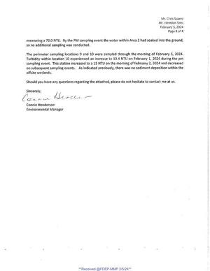 [Signed Connie Henderson, Environmental Manager, Chemours]