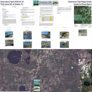 [More about Spill 2024-01-31, Chemours Trail Ridge South, TiO2 mine SE of Starke, FL, Santa Fe River Basin]