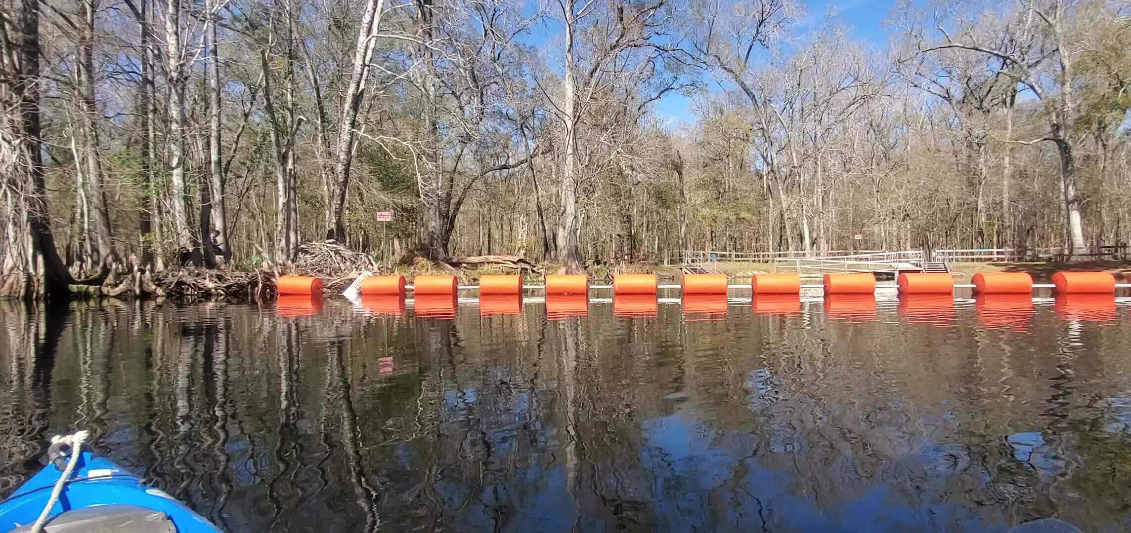 Movie: It does say swimming area on the sign, 12:20:44, 29.8331900, -82.6793736 (16M)