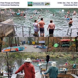 [IG: Swimmers 2020-01-04 and WWALS Ichetucknee Polar Plunge and Paddle 2024-02-10]