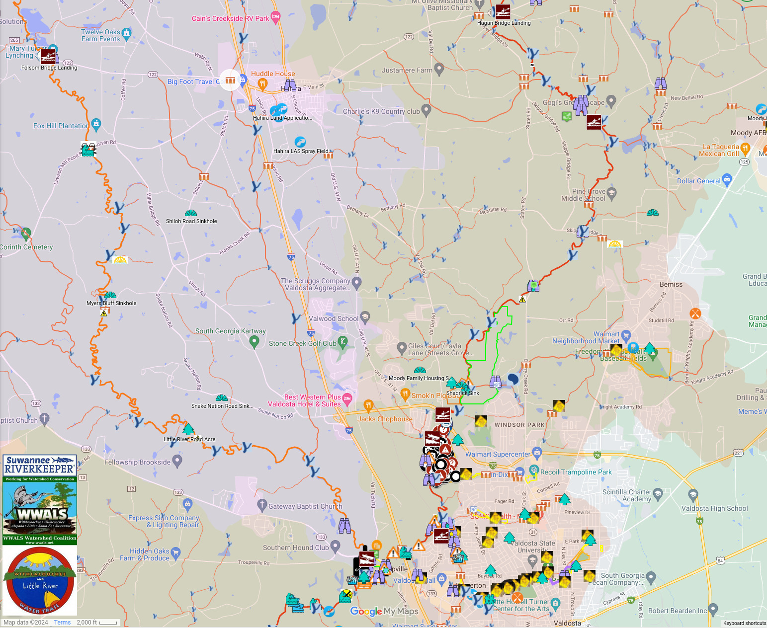 Map: Franks Creek in WLRWT