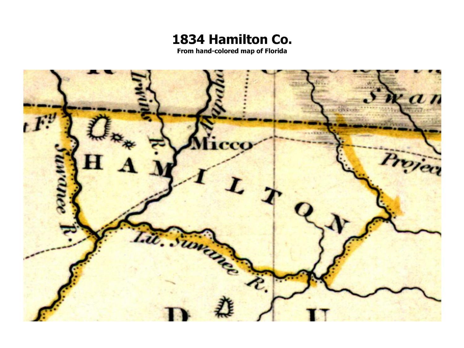 Historical Map: Hamilton County 1834