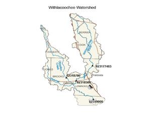 [Map: Withlacoochee Watershed]