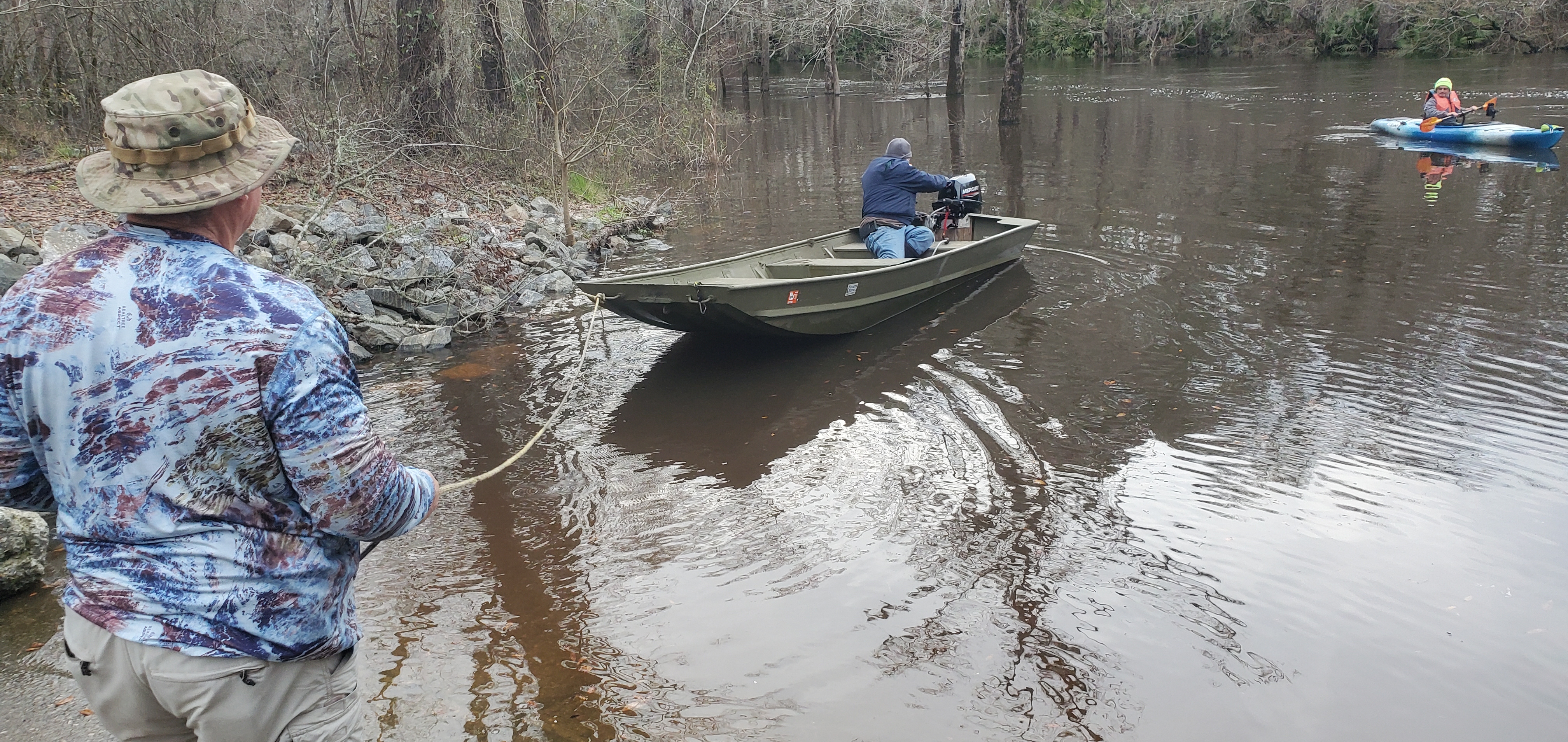 Backing out, with safety rope just in case, 17:33:18, 30.8514570, -83.3473250