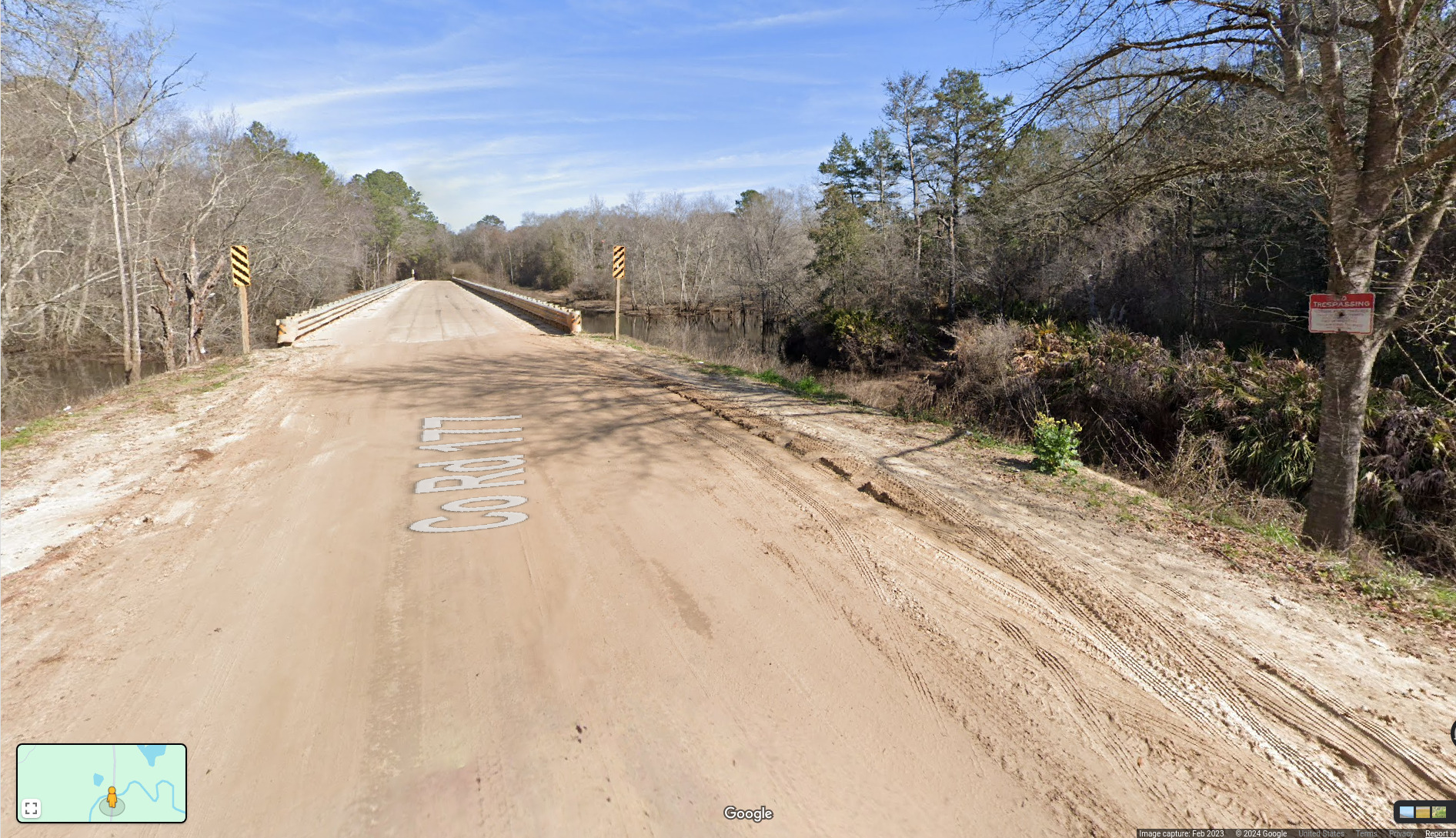 Vickers Warrior Creek Bridge in Google Streetview