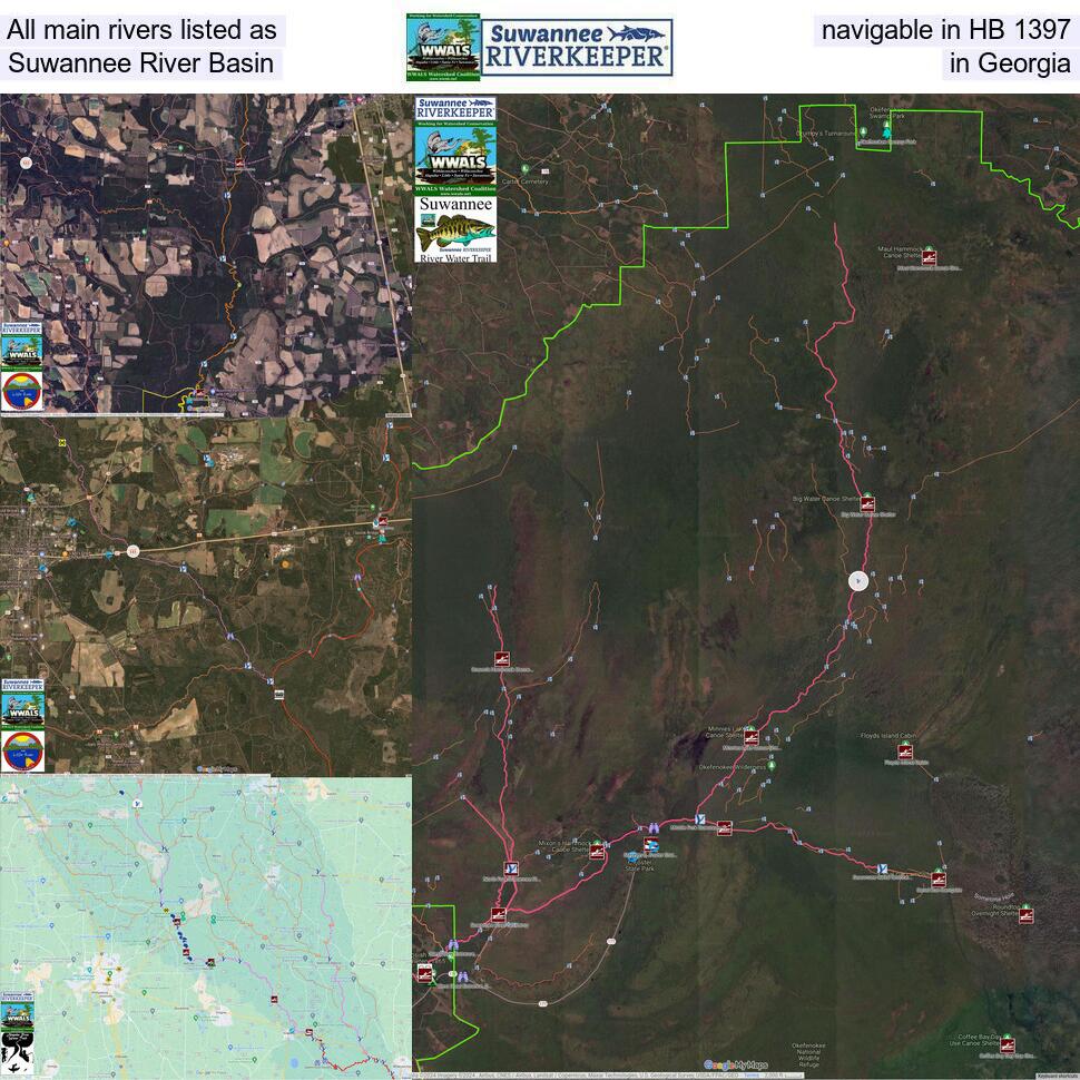 Warrior Creek, Okapilco Creek, Deep Creek, Bird Wing Run