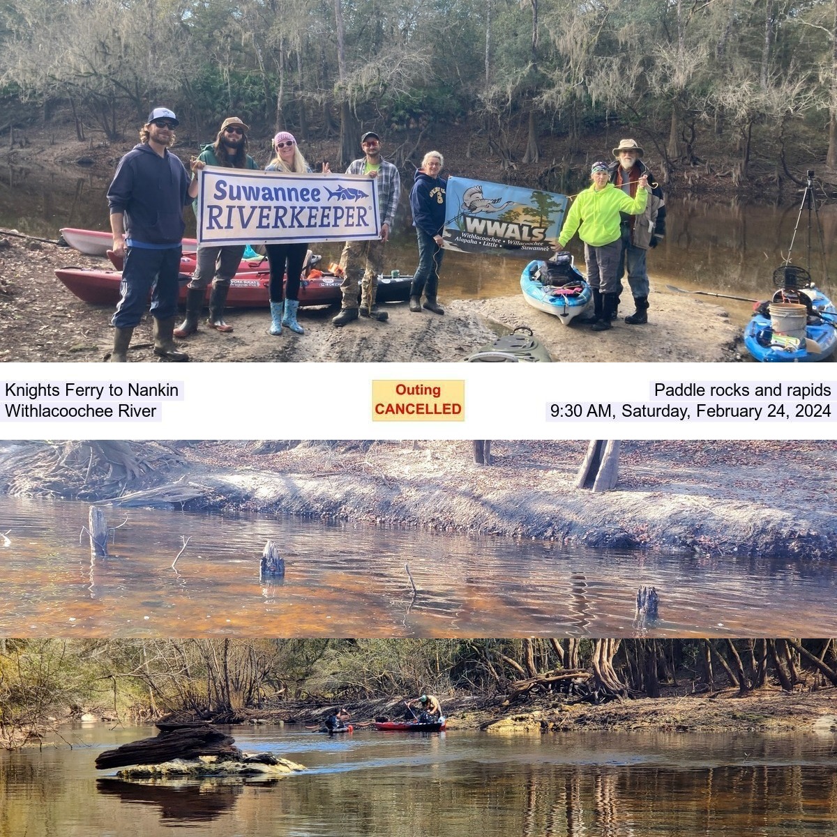 Knights Ferry to Nankin, Withlacoochee River, 2022-12-17 and 2022-12-03