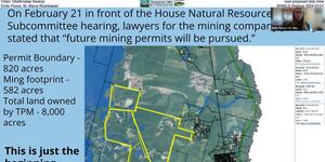 [Video: Okefenokee Swamp, over proposed strip mine, Emily Floore, St. Marys Riverkeeper, WWALS Webinar 2024-03-21]