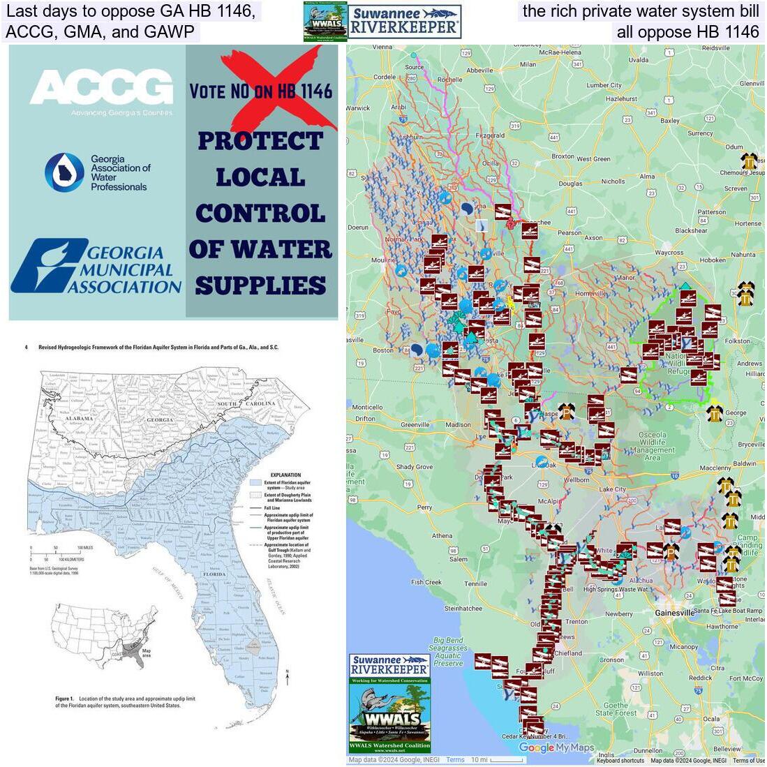 Last days to oppose GA HB 1146, the rich private water system bill. ACCG, GMA, and GAWP all oppose HB 1146.