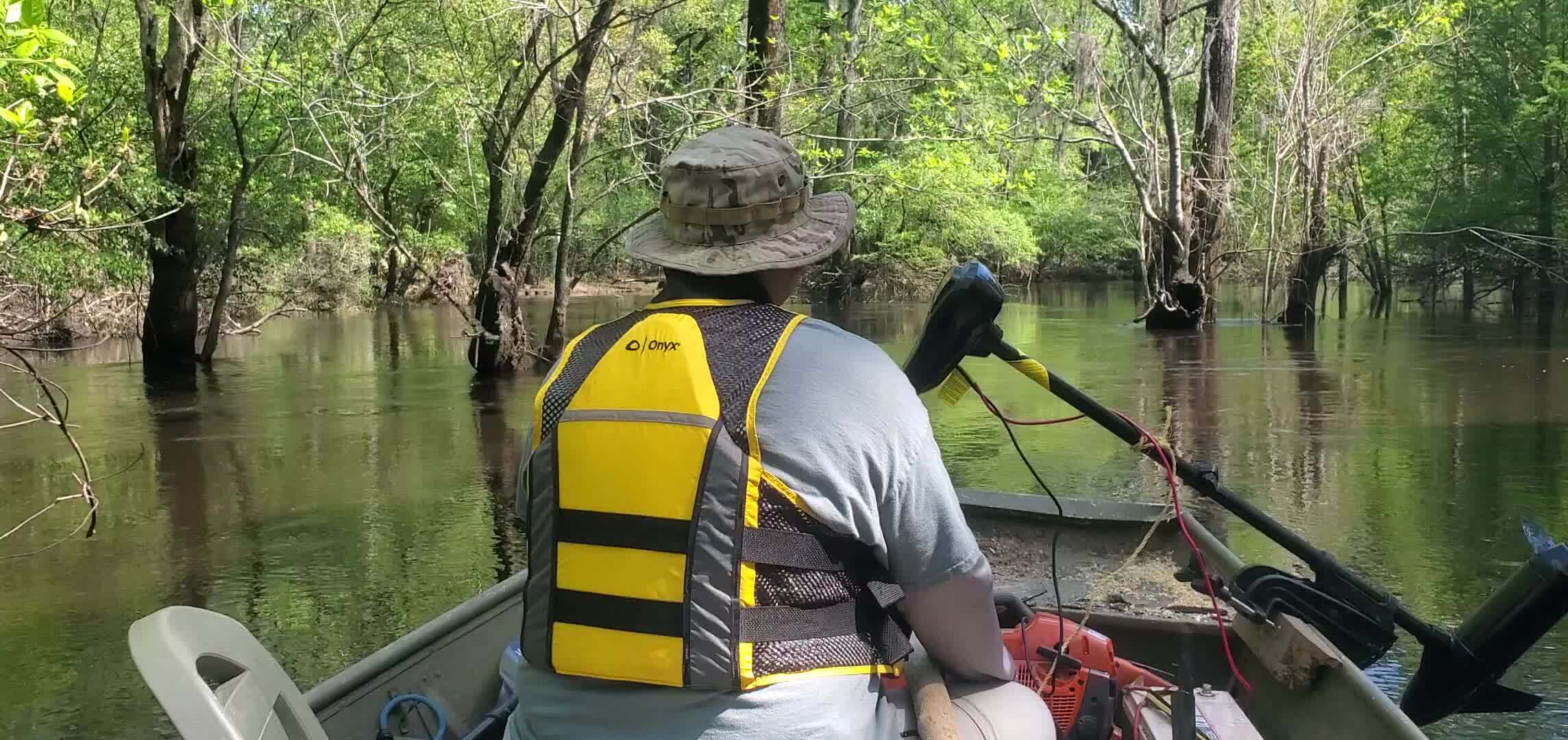 Movie: Up the Withlacoochee River from the Little River Confluence, 15:29:40, 30.8462961, -83.3474578 (13M)