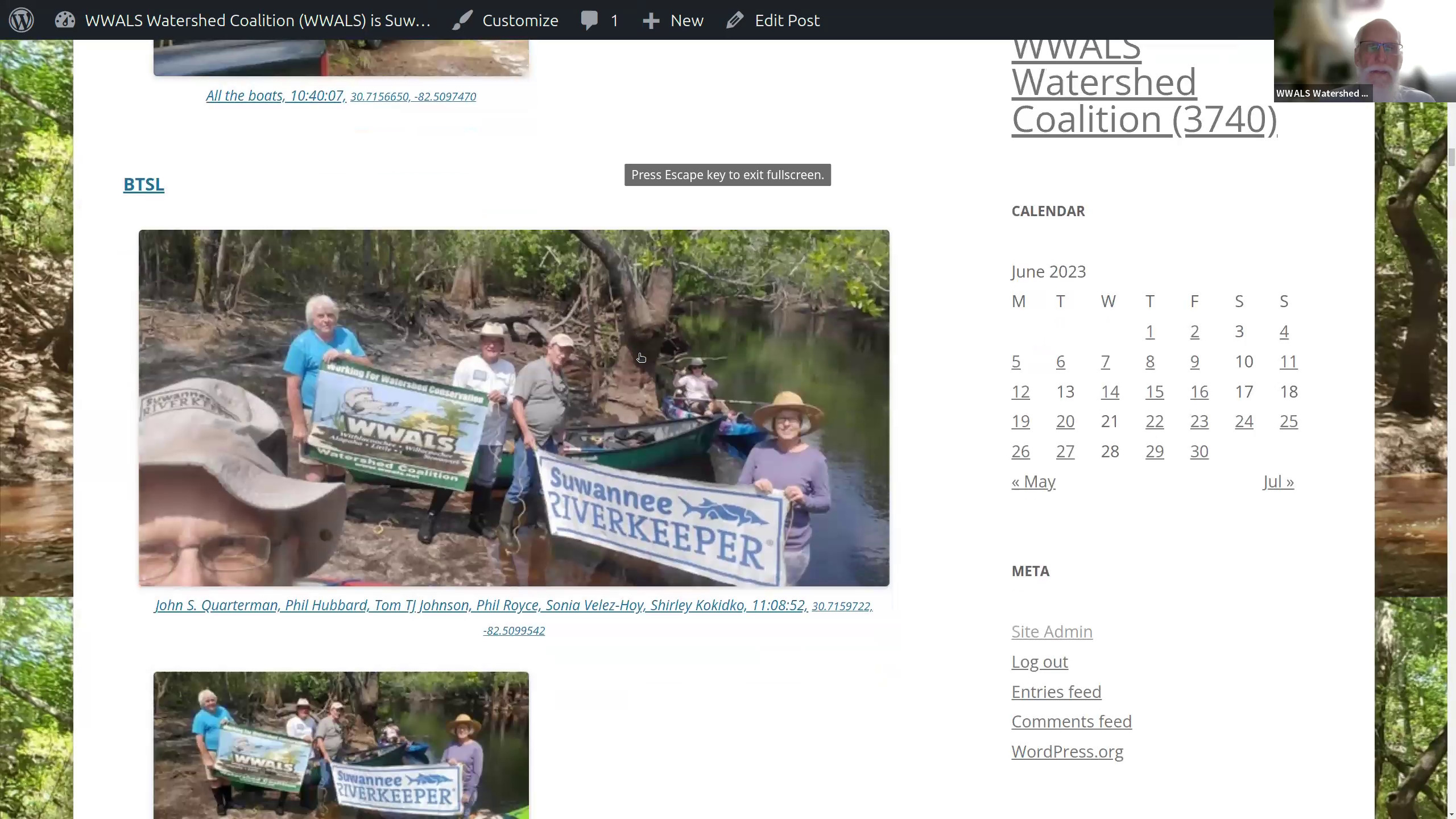 Banners on the Suwannee River