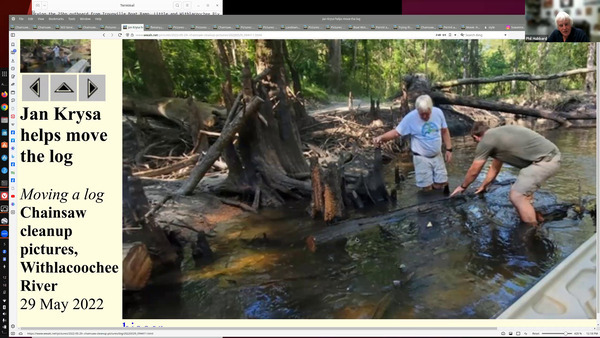 Jan Krysa with the log