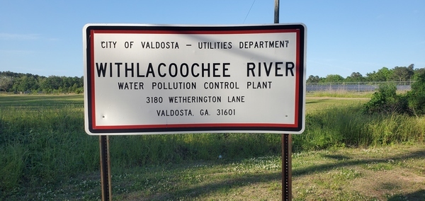 Sign: Withlacoochee River Water Pollution Control Plant, 2024:04:14 18:30:49