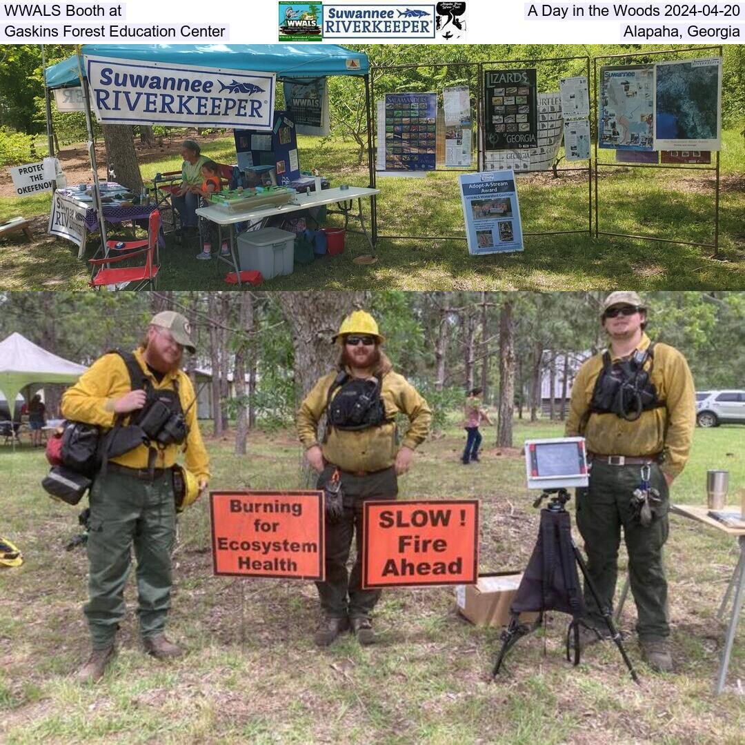 WWALS Booth at A Day in the Woods 2024-04-20, Gaskins Forest Education Center, Alapaha, Georgia