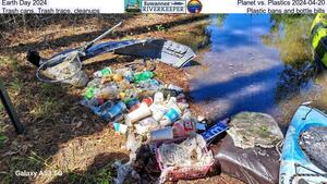 [Earth Day 2024, Planet vs. Plastics 2024-04-20, Trash cans, Trash traps, cleanups, Plastic bans and bottle bills]