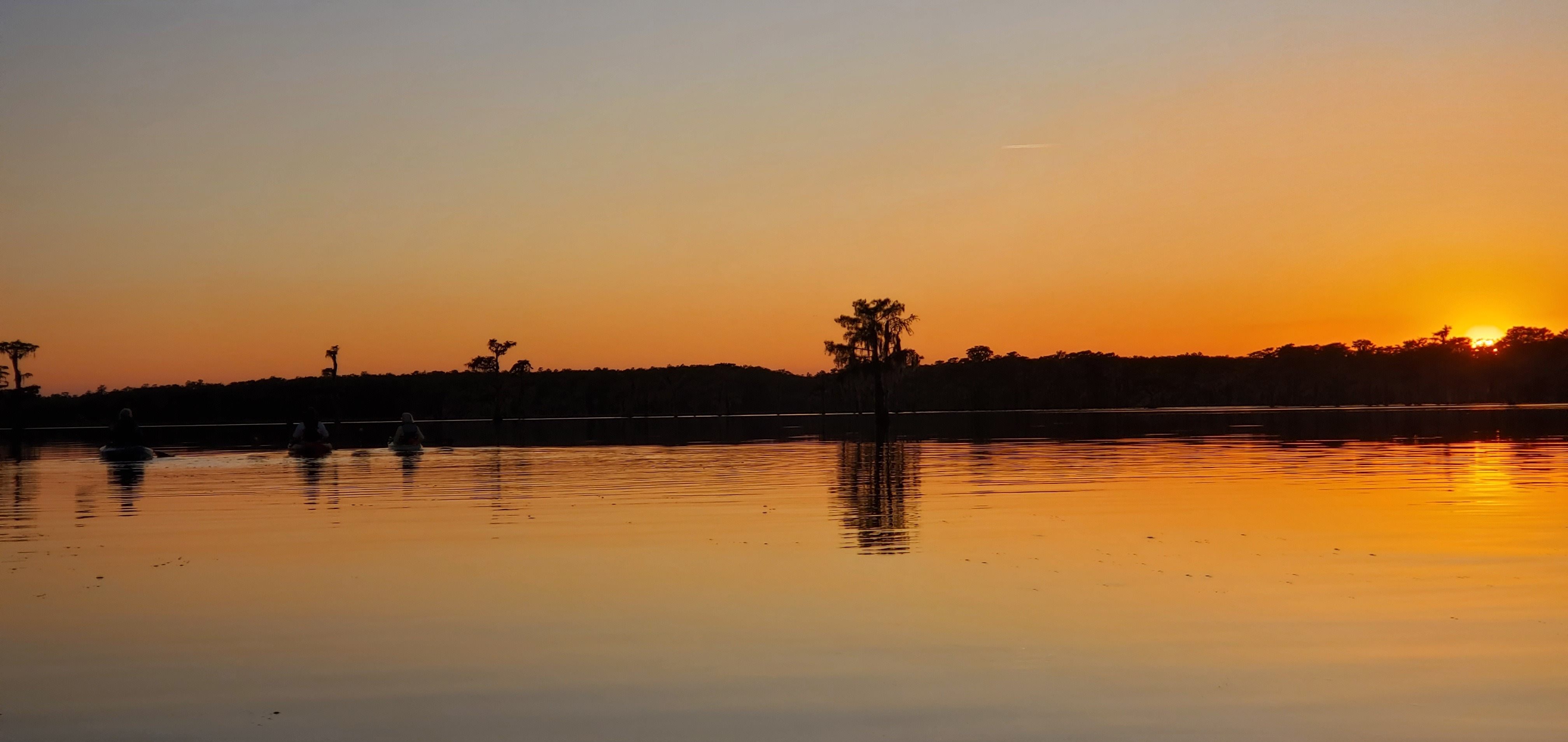 Boats in the sunset