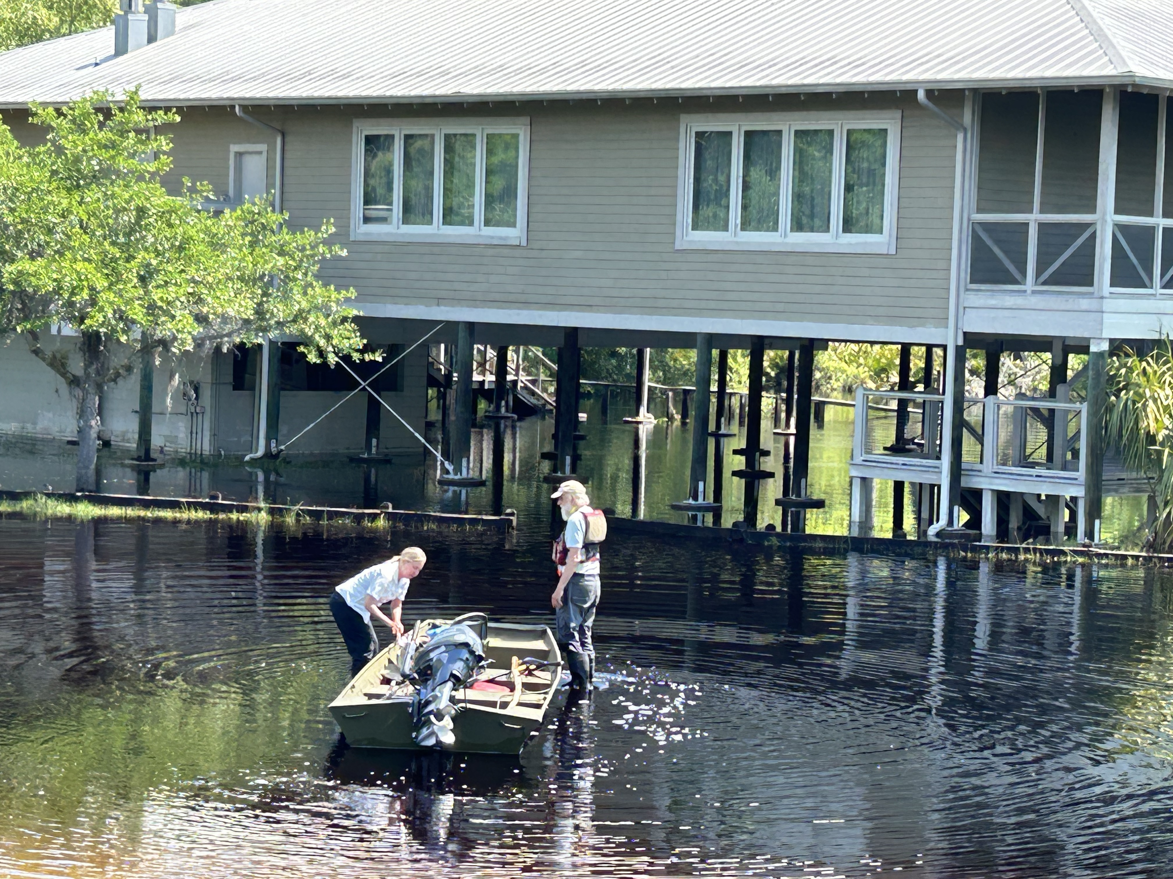 By the boat, --Shirley Kokidko 11:43:09, 30.6820972, -82.5608278