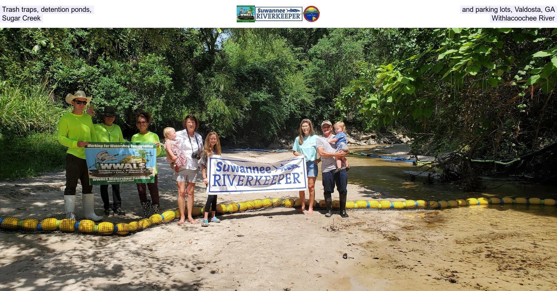 Trash traps, detention ponds, and parking lots, Valdosta, GA, Sugar Creek, Withlacoochee River