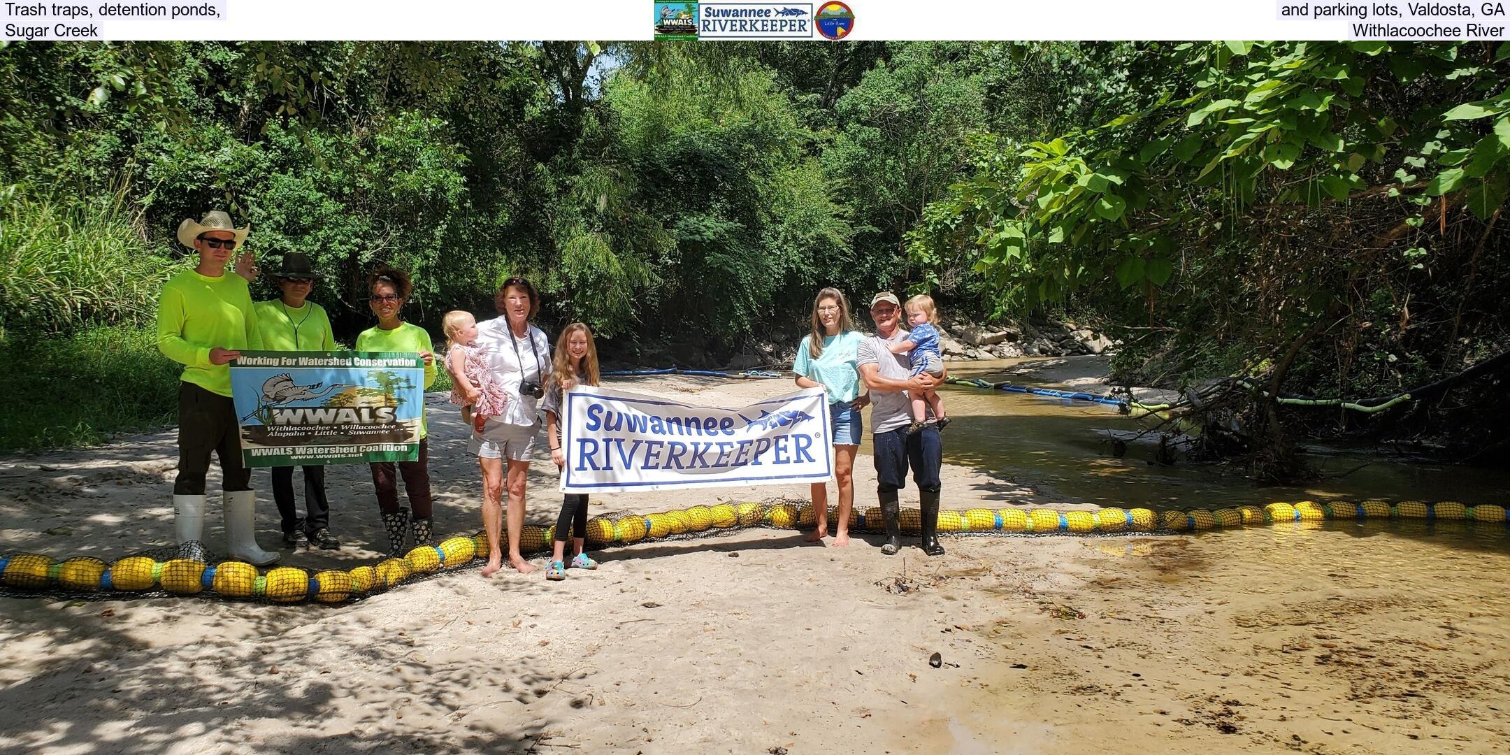 Trash traps, detention ponds, and parking lots, Valdosta, GA, Sugar Creek, Withlacoochee River