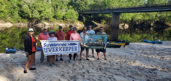 Banners with Howell Road Bridge at Mayday Landing, 08:31:58, 30.8278628, -83.0181033