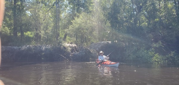 [Jim Owens at a slough output, 11:19:17, 30.7960898, -83.0365256]