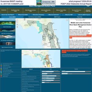 [Suwannee BMAP meeting, what progress? 2024-05-24, vs. 2017-04-13 BMAPs and FDEP 2022 Statewide Annual Report]