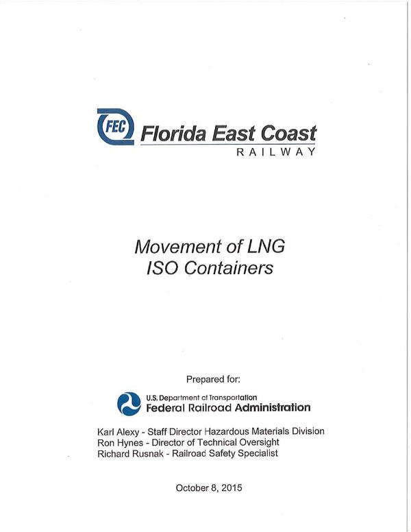 2015-10-08 FECR Movement of LNG ISO Containers