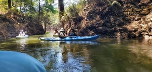 [Looking out Hardee Spring Run to the Withlacoochee River, 12:19:26, 30.5446254, -83.2500779]