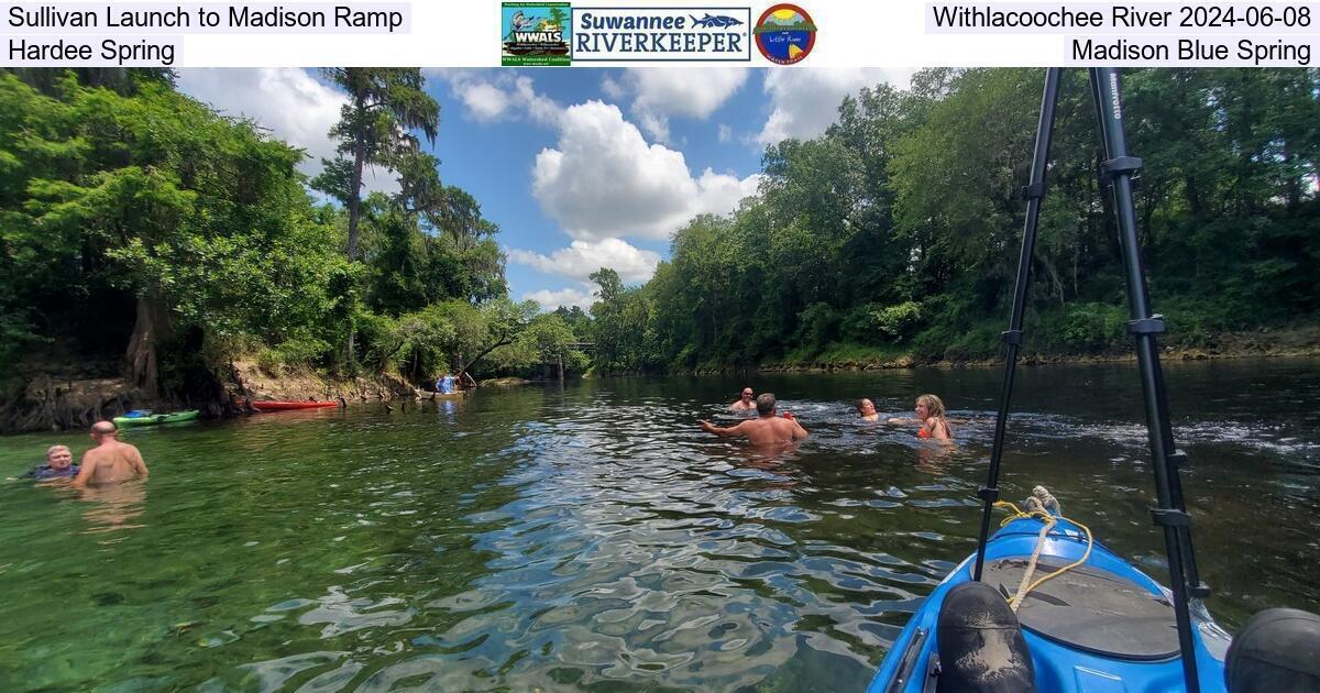 Sullivan Launch to Madison Ramp, Withlacoochee River 2024-06-08, Hardee Spring, Madison Blue Spring