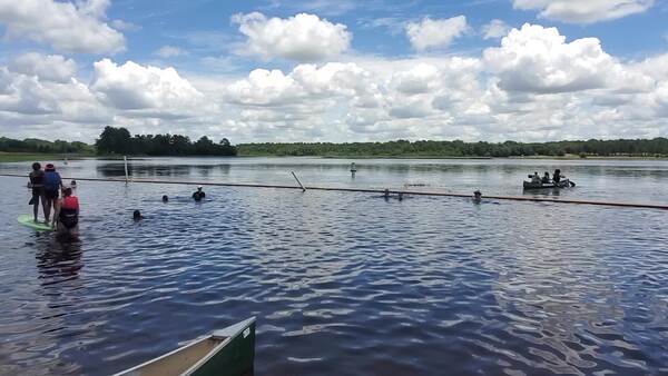 [Movie: Canoeing into the lake, 12:59:47]