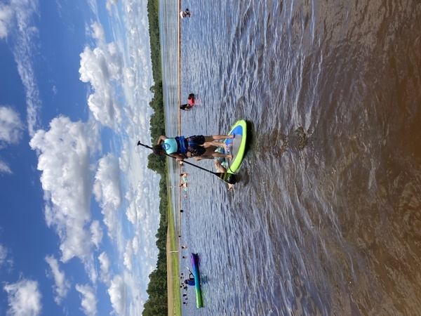 Two on the paddleboard and a kayak, 13:49:36 --Gretchen Quarterman