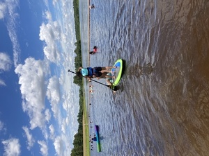 [Two on the paddleboard and a kayak, 13:49:36 --Gretchen Quarterman]