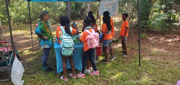 Students at the EnviroScape