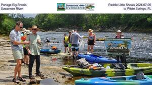 [Portage Big Shoals, Paddle Little Shoals 2024-07-05, Suwannee River, to White Springs, FL]