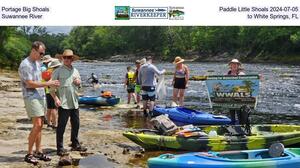 [Portage Big Shoals, Paddle Little Shoals 2024-07-05, Suwannee River, to White Springs, FL]