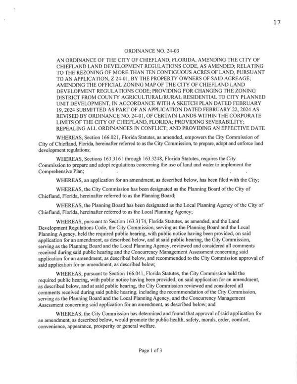 ORDINANCE NO. 24-03