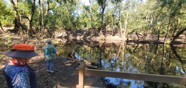 Dead River Sink and people, 2024:07:13 10:23:37, 30.5820388, -83.0512075