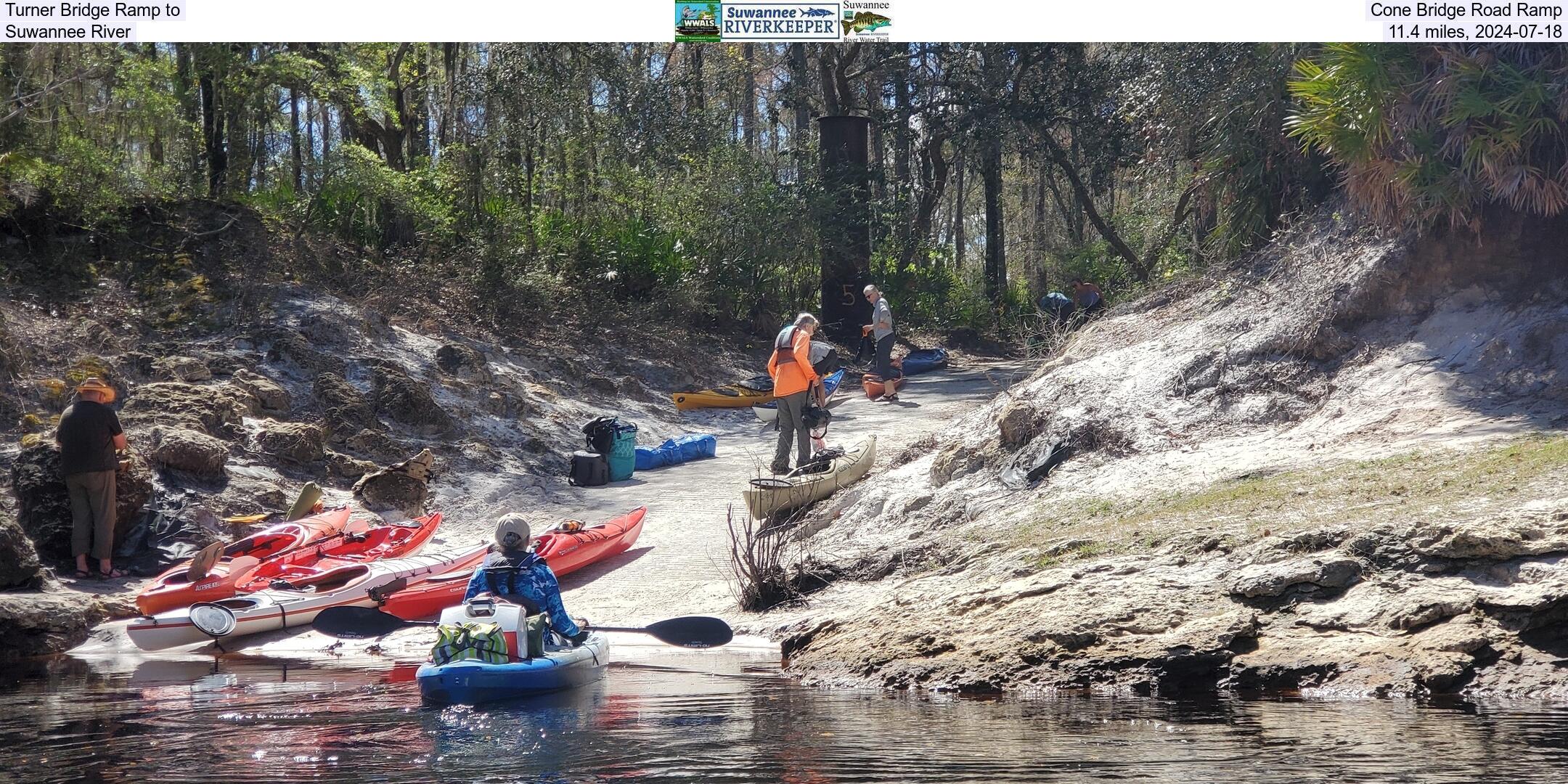 Turner Bridge Ramp to, Cone Bridge Road Ramp, Suwannee River, 11.4 miles, 2024-05-18